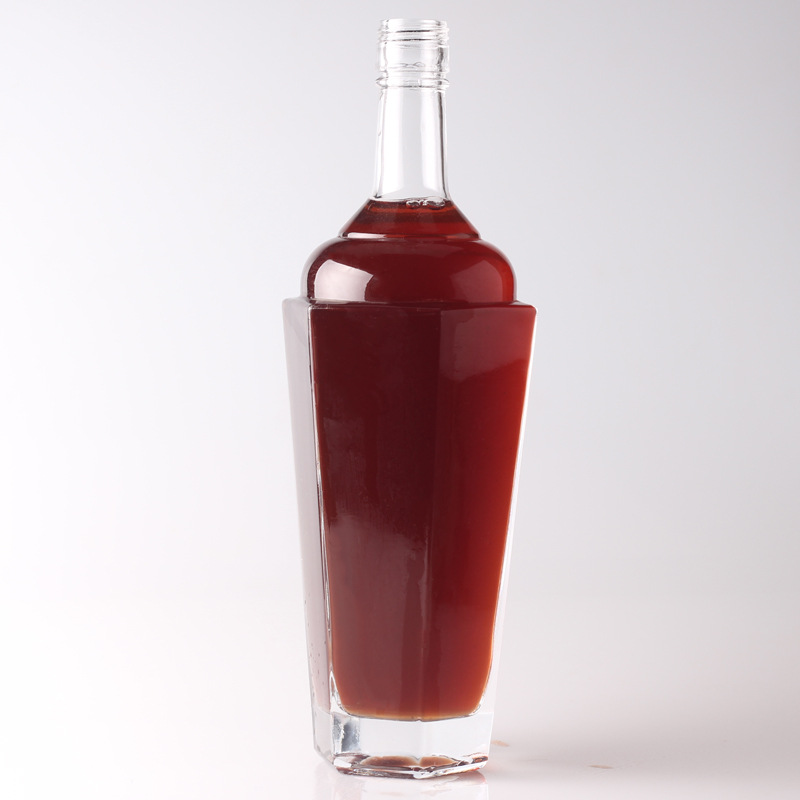 供应玻璃瓶透明 饮料果汁瓶 高档红酒瓶650ml 细高橄榄油瓶375ml