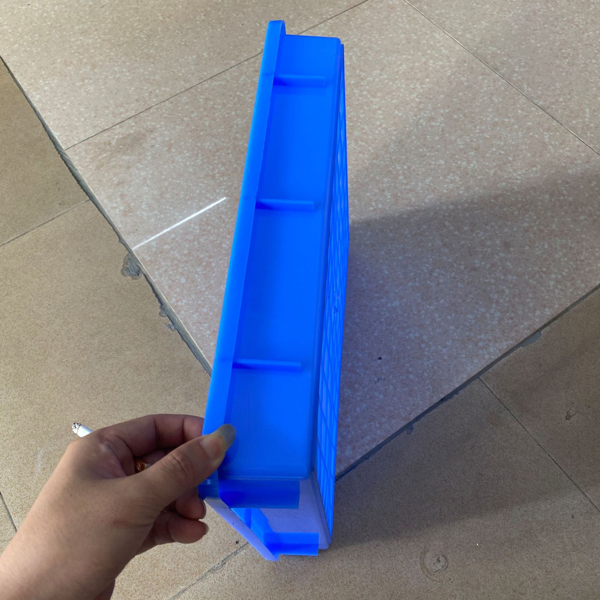 塑料方盘塑胶浅盘400*330*60mm东莞周转盘 广州防静电方盘胶盆