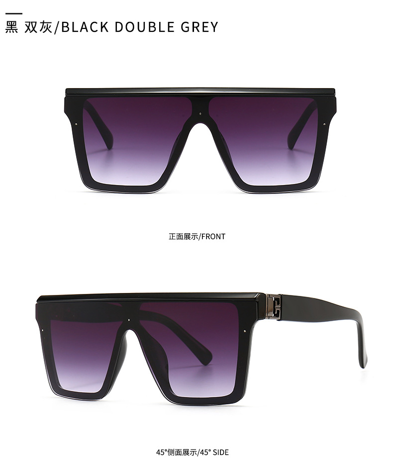 Wide-leg Flat-top Classic Wild Retro Trend Sunglasses display picture 6