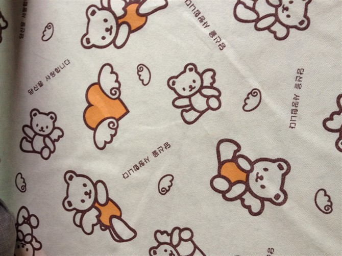 卡通动手图案印花无纺布凹版油墨印刷大量图案有版准现货来图定做