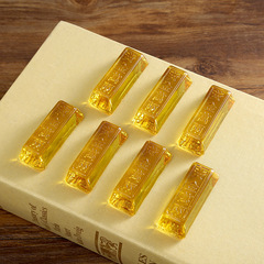 Direct factory wholesale crystal gold bars decorative auspicious creative home yellow crystal gold bar supplies
