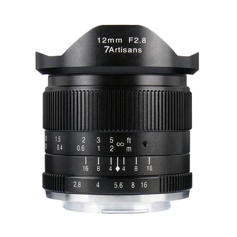 7Artisans 12мм F2.8 макро-фиксированный объектив для беззеркалок Sony E / Canon / Fuji, сверхширокоугольный для пейзажей