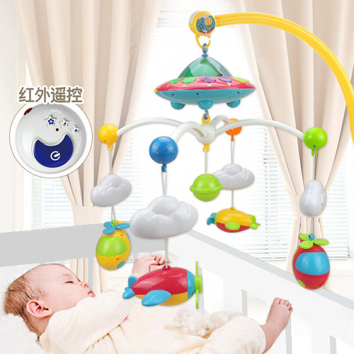 Baby toys music 2 months rotating baby toys newborn bed bell rattle 0-1 years old educational exquisite gift box