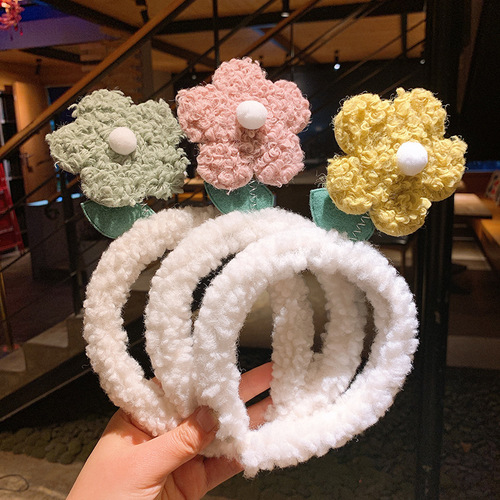 Lamb plush flowers give you a small red flower headband cartoon cute hair accessories small flower hairband headband hair accessories