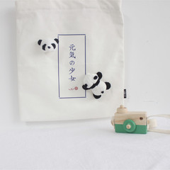 可愛卡通立體熊貓胸針ins少女心毛絨玩偶趴趴熊貓別針熊貓頭徽章