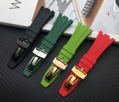 apply ap Audemars Piguet tape Royal family Oak silica gel Watch strap Original Butterfly buckle fold rubber Watch strap 27mm