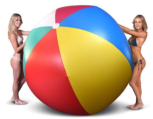 Надувной пляжный воздушный шар из ПВХ, развлекательная игрушка, три цвета, увеличенная толщина