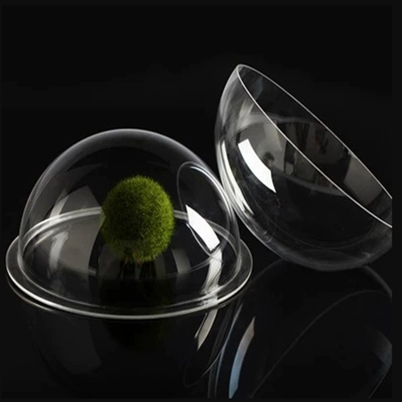Acrylic high -definition hemisphere cover glass cover semi -circular transparent cover empty heart ball dustproof color cover decorative hanging ball