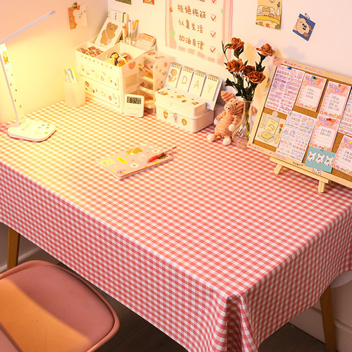 Tablecloth waterproof and oil-proof no-wash anti-scalding desk ins student cute girl heart internet celebrity dining table pvc table mat