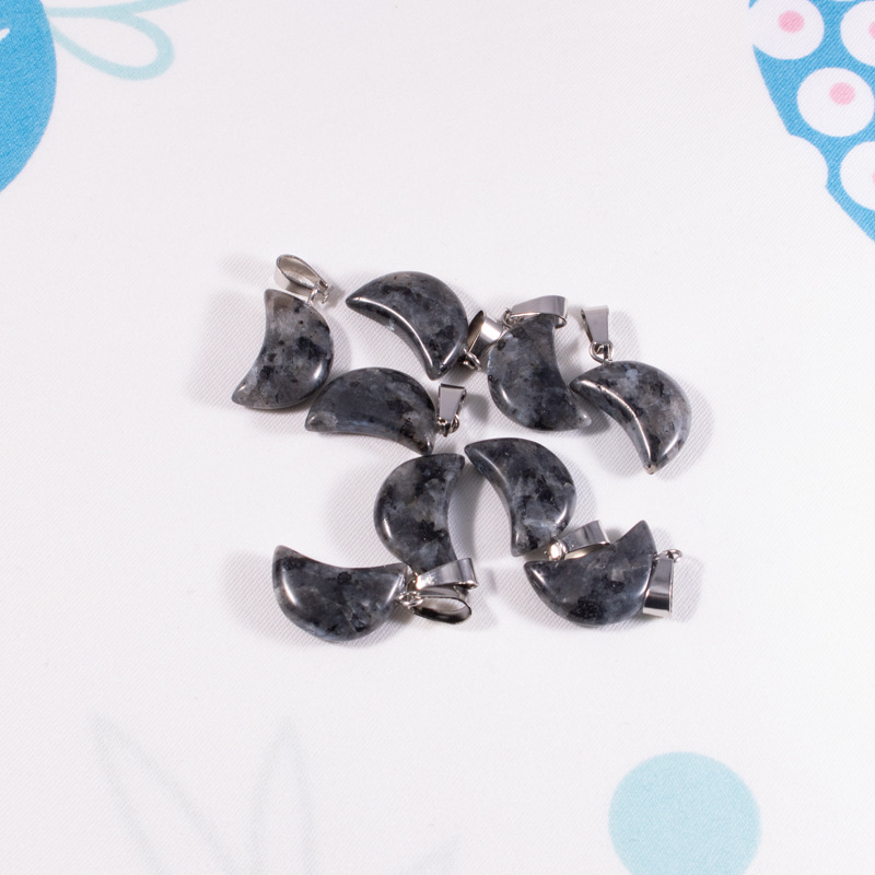 Fábrica al por mayor natural Rosa piedra Luna COLLAR COLGANTE DIY joyería haciendo pendientes accesorios de la joyería en stock