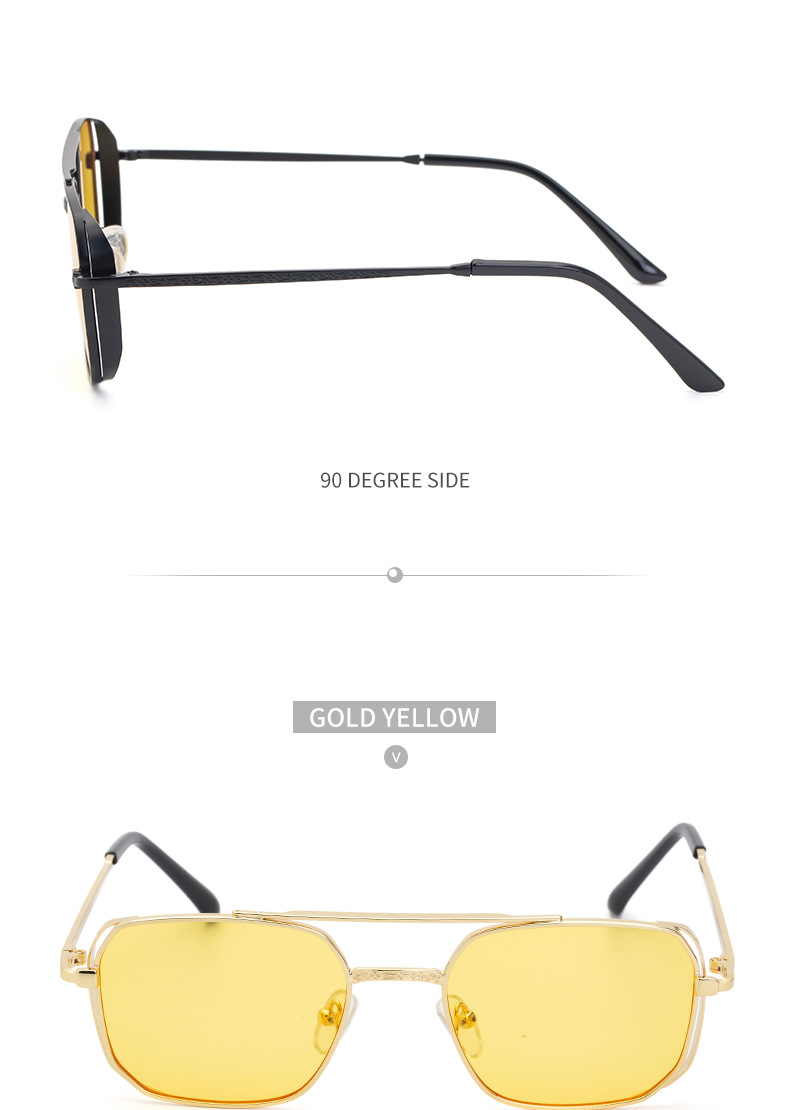 Square Fashion Solid Color Pc UV400 Full Frame Men's Sunglasses display picture 2