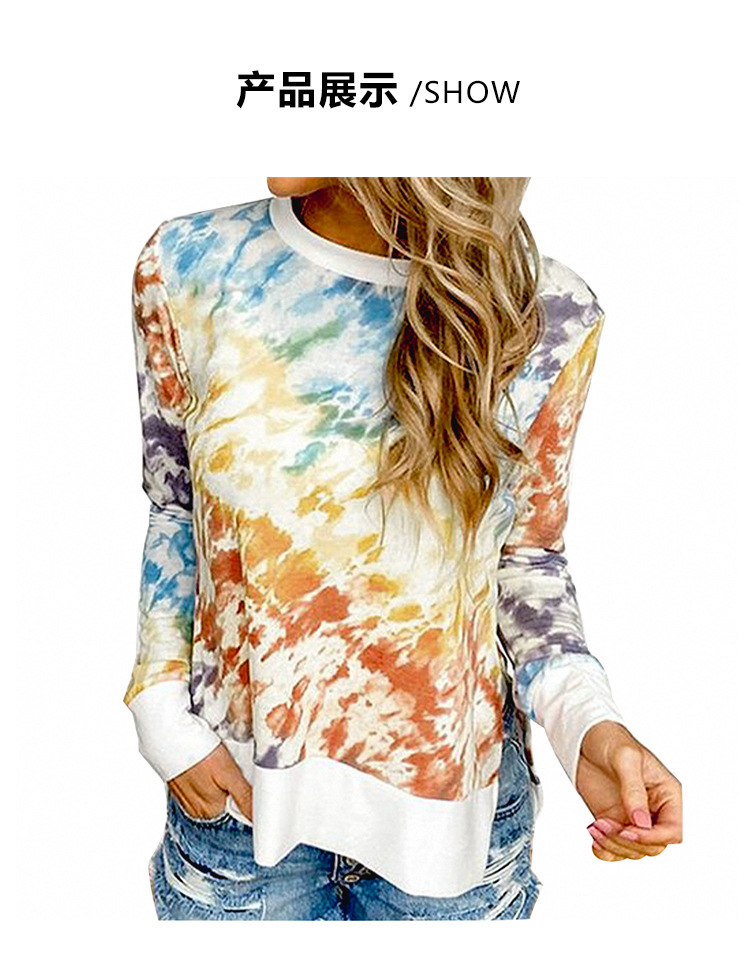 print round neck long-sleeved T-shirt NSXS37312