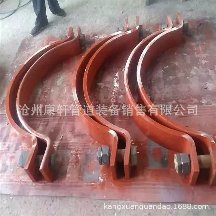 生产A6重型双螺栓管夹 A6-1重型双螺栓管夹规格型号 碳钢双孔管夹