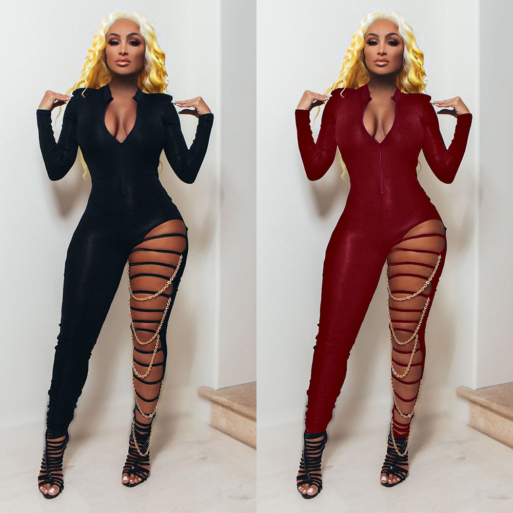 Women's Nightclub Bar Vintage Style Classic Style Solid Color Full Length Jumpsuits display picture 3