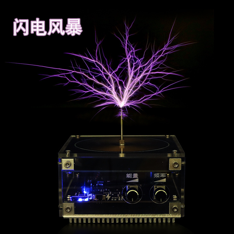 Tesla coil music lightning magnetic storm coil artificial lightning science and education tools DIY cool experiment