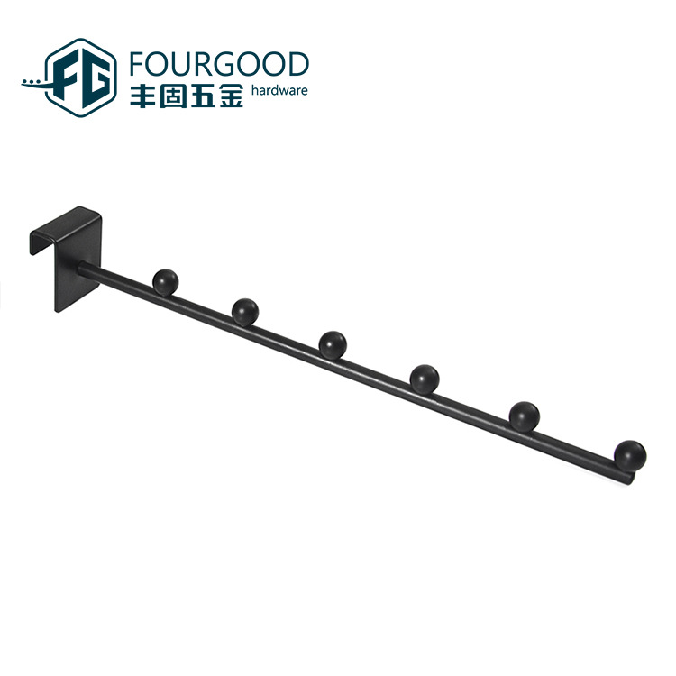 Suministrado directamente desde la fábrica Foshan Duogu para exportación a Argelia, gancho de tubo cuadrado negro de 16*32 con alambre de 8 mm, tipo montaje en pared.