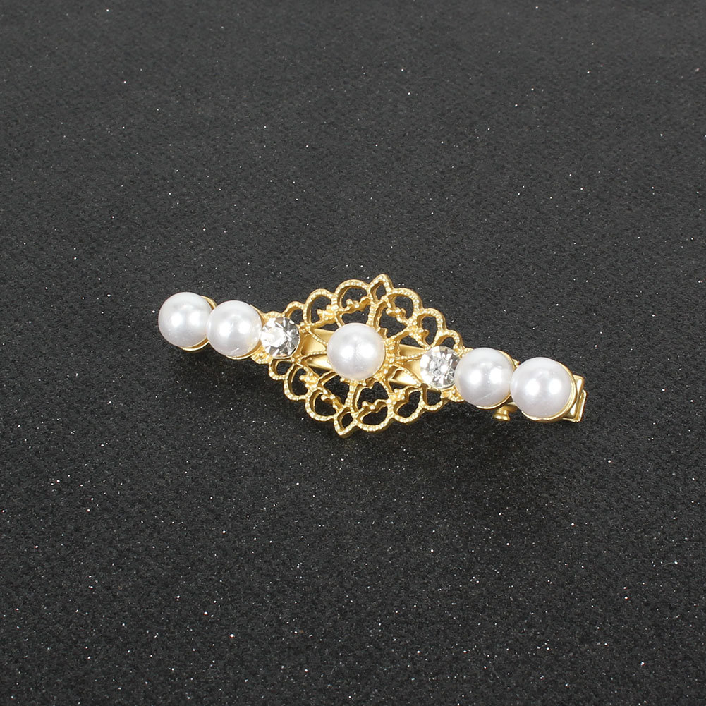 Korean  Alloy Inlaid Pearl Duckbill Clip display picture 5