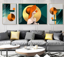 客厅装饰画大气轻奢沙发后面的挂画三联沙发背景墙画抽象客厅挂画