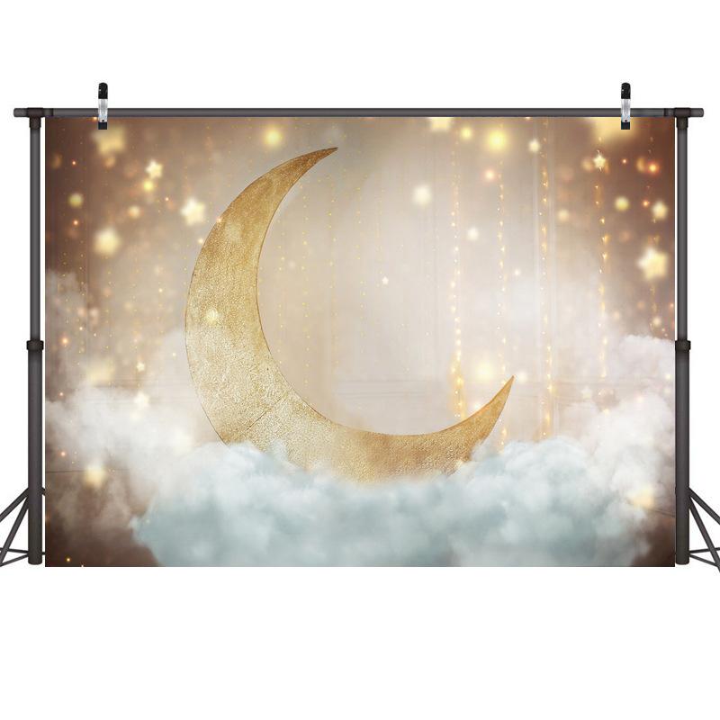 Manufacturers selling moon photography background cloth children's baby figure 3D studio studio background cloth foreign trade cross-border