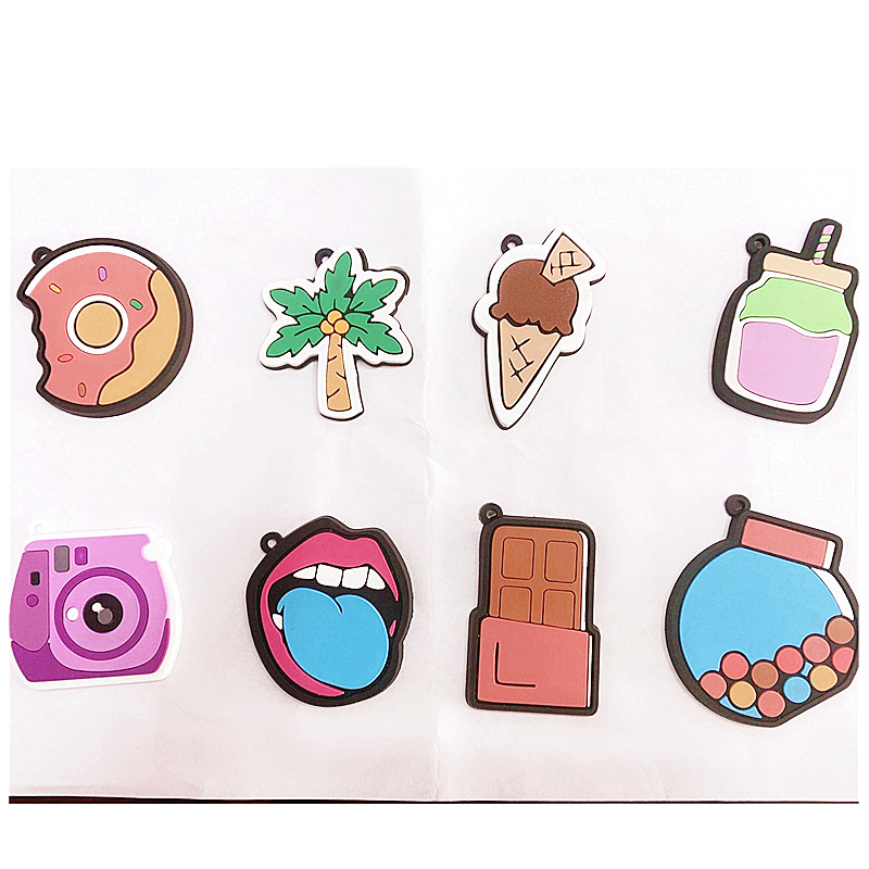 定做PVC软胶钥匙扣挂件 配件硅胶钥匙圈定制LOGO