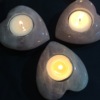 Organic crystal heart shaped, elite coffee candle