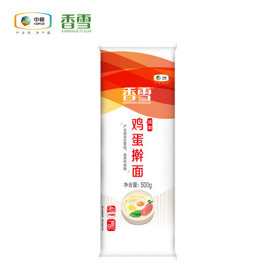 中粮香雪鸡蛋挂面500g*1袋 面条小麦粉汤面高筋捞面原味挂面|ms