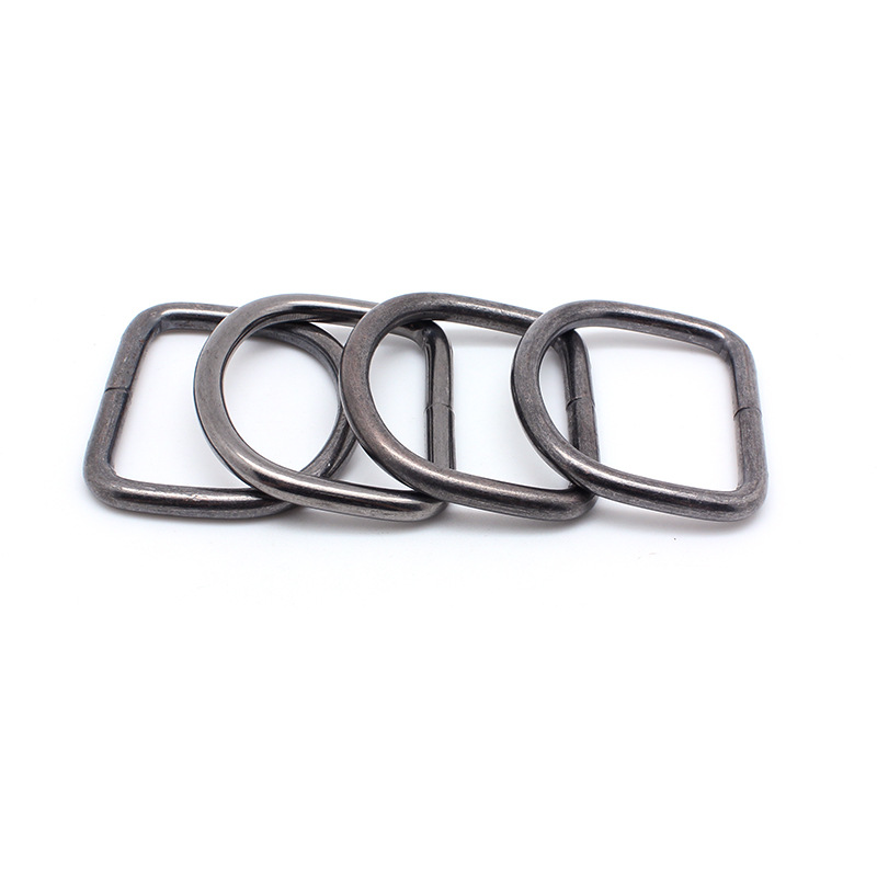 厂家供应6*50*40mm铁质白叻箱包户外用品半圆d扣环