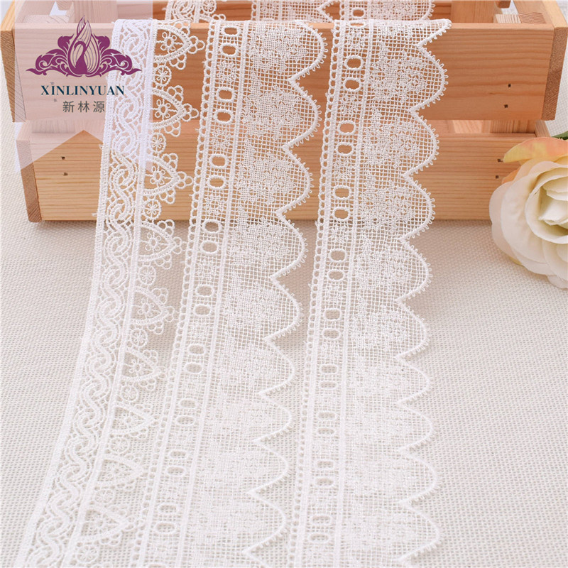 XY11307系列5cm本白涤纶水溶镂空花边 家纺服装辅料刺绣蕾丝花边