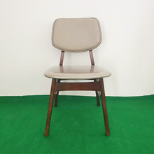 北歐餐椅實木椅子現代家用餐廳軟包靠背椅奶茶店書桌椅休閑餐椅