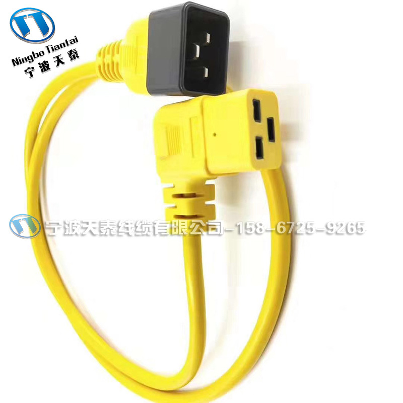供应C20-C191.5米 C13-C14电源延长线 彩显电源线 电源线公对母