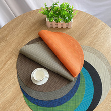 PVC纯色编织盘垫圆形餐垫酒店水洗桌垫盘垫家居杯垫碗垫隔热垫子