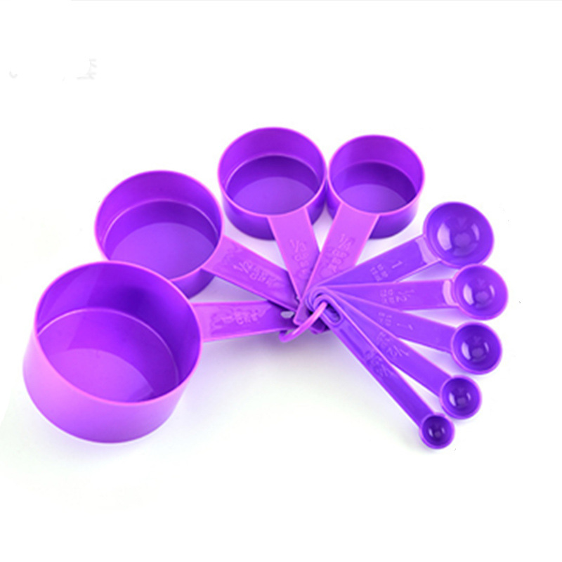 undefined9 Set of parts circular Plastic Graduate Measuring spoon colour Choice flour flavoring Graduateundefined