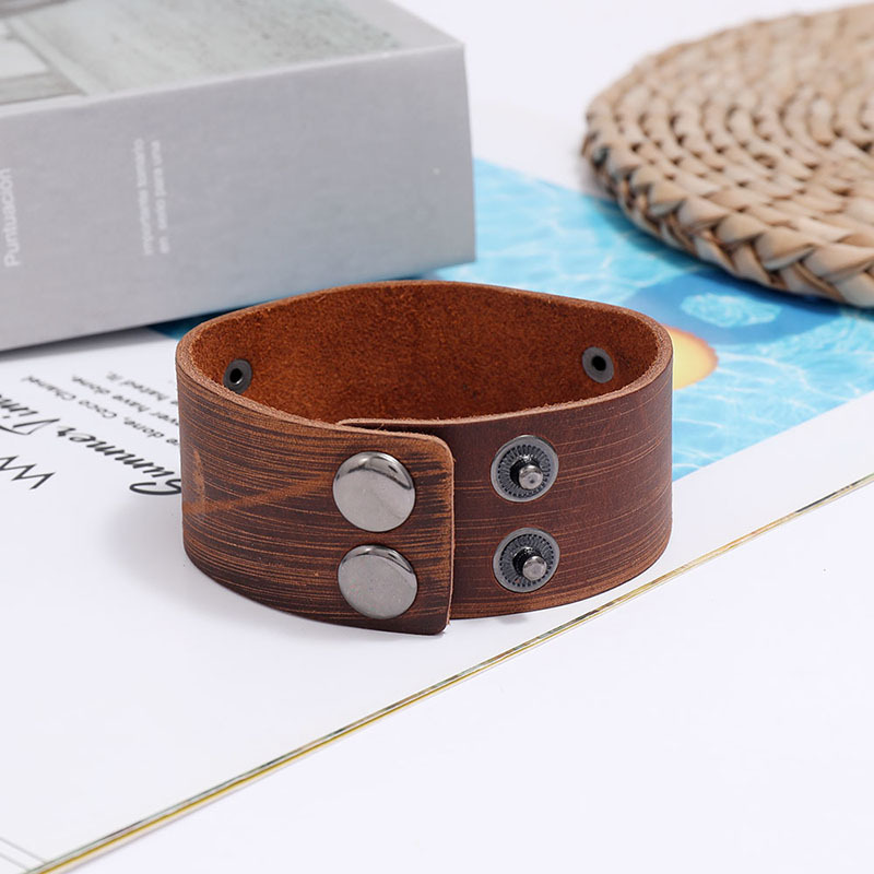 retro tree of life leather bracelet