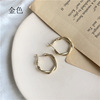 Universal retro earrings with pigtail, simple and elegant design