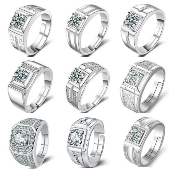 Gold Plated Couple Moissanite Wedding Ring for Women