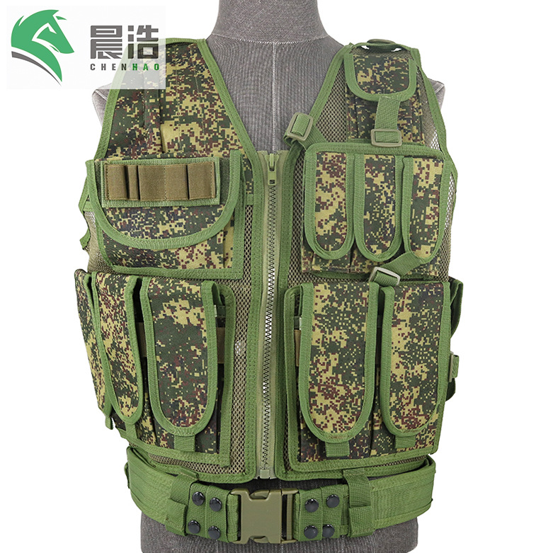 晨浩 TAC经典战术背心网眼透气迷彩马甲户外作战军迷防护作训服