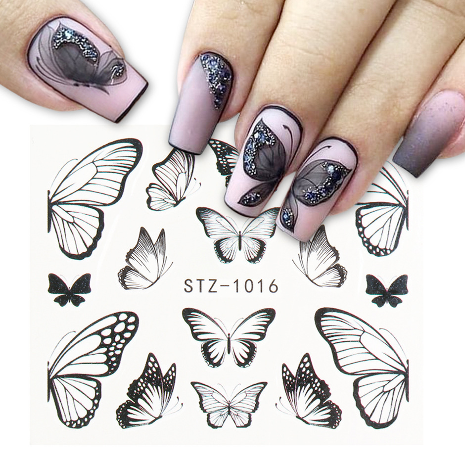 Fashion Flower Butterfly Paper Nail Decoration Accessories 1 Piece display picture 1