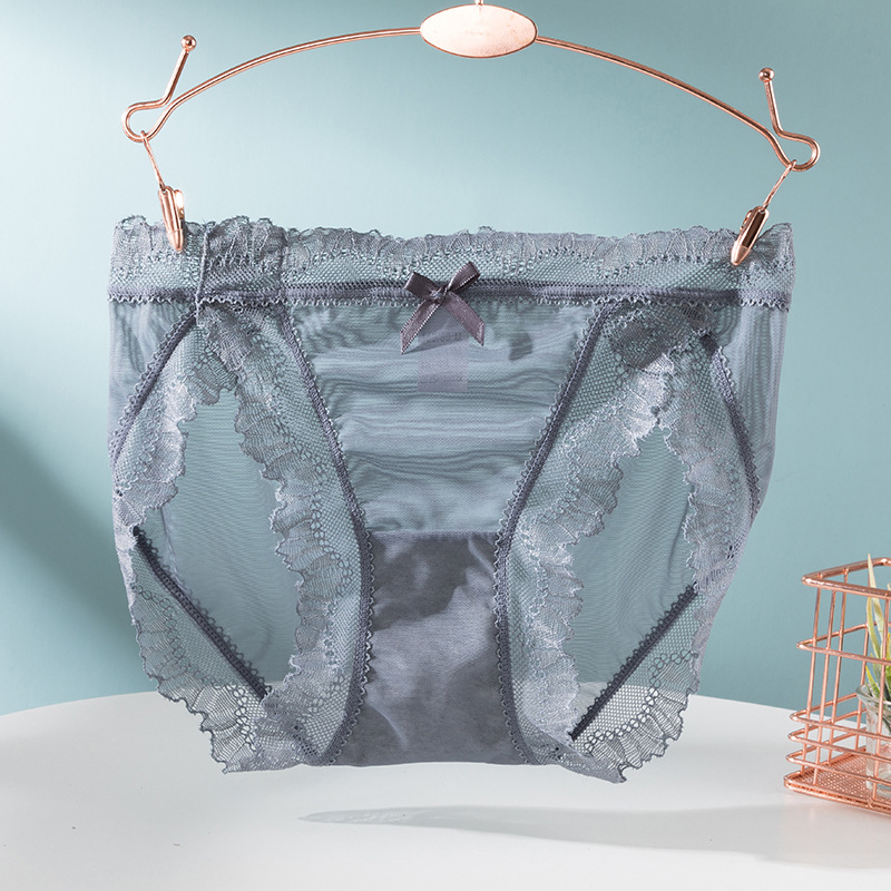 Nuevo en stock de malla de algodón fino en bolsas calzoncillos de mujer estilo de niña ropa interior cómoda y transpirable para mujeres