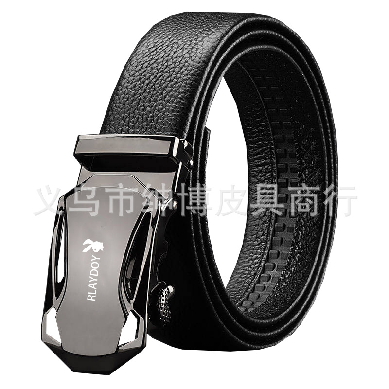 Young Man's Belt, Men's Wide Waistband, Versatile Automatic Buckle, Youth Business Fashion, Korean Style Casual Pants Belt 2