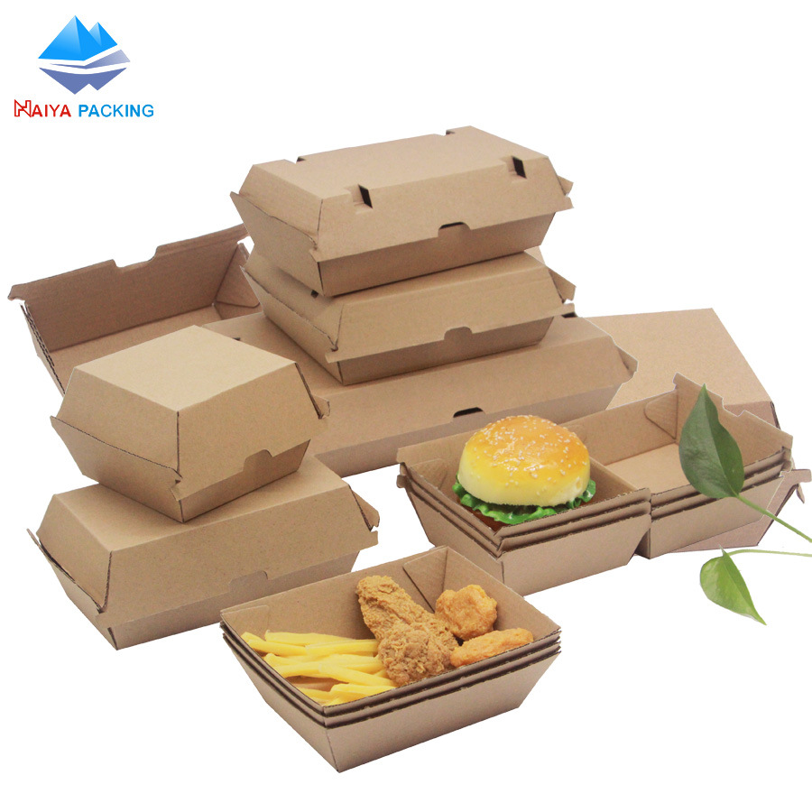 定制纸盒一次性外卖打包食品包装盒子鸡腿堡汉堡包披萨外卖汉堡盒