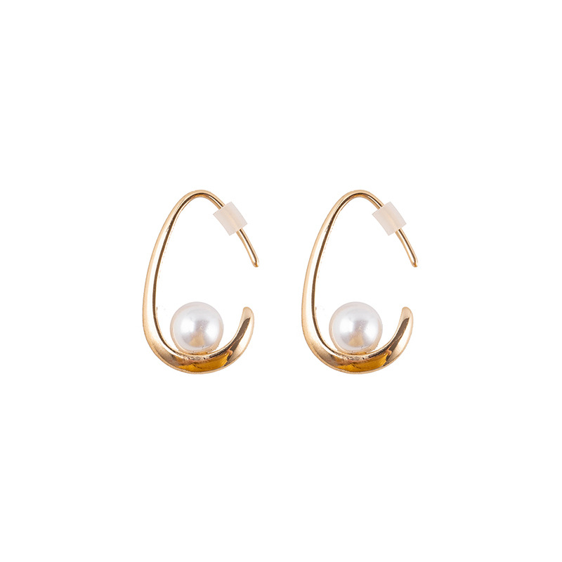 New Pearl Brass Metal Fashion Earrings For Women Hot-saling Wholesale display picture 10