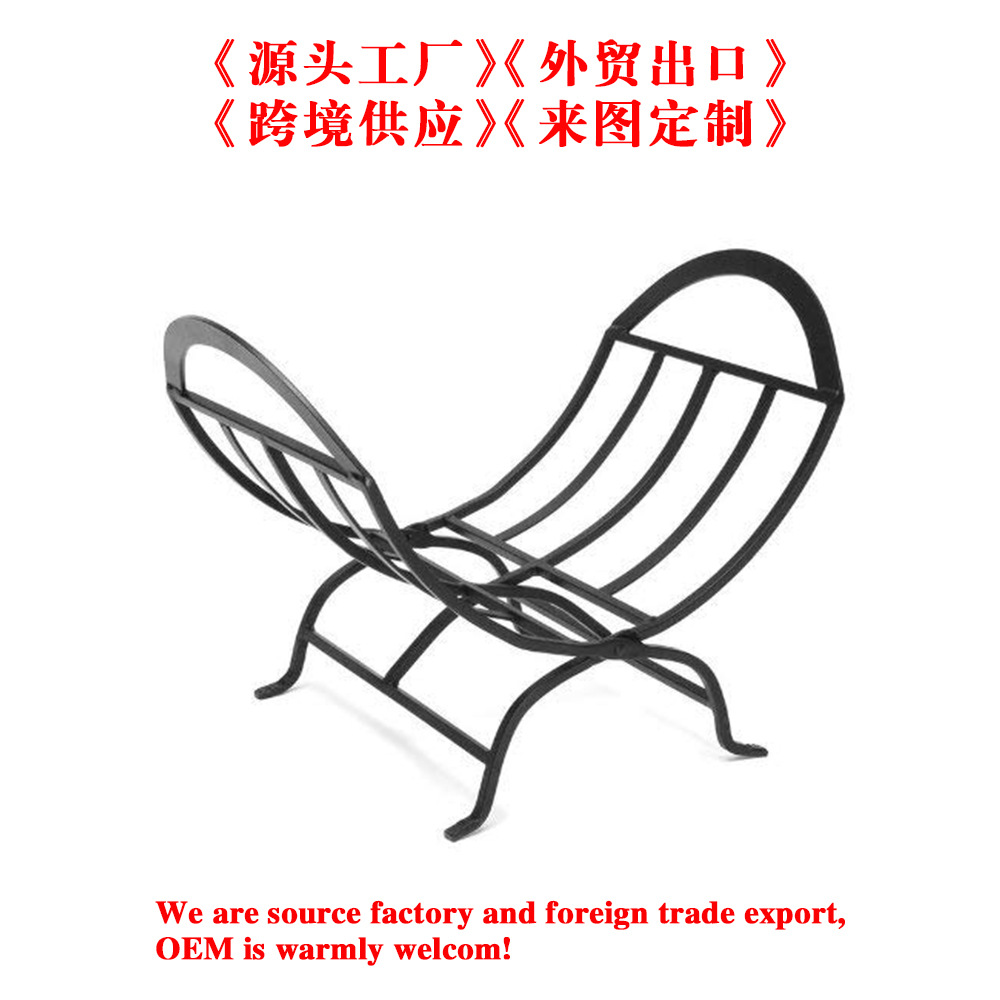 亚马逊热销爆款简易火柴架 壁炉工具 铁艺木柴堆放架置物架