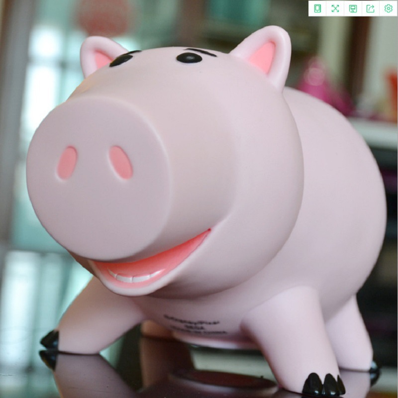 香肠猪PVC搪胶玩具公仔模型摆件跨境专供储蓄罐卡通小猪存钱罐|ms