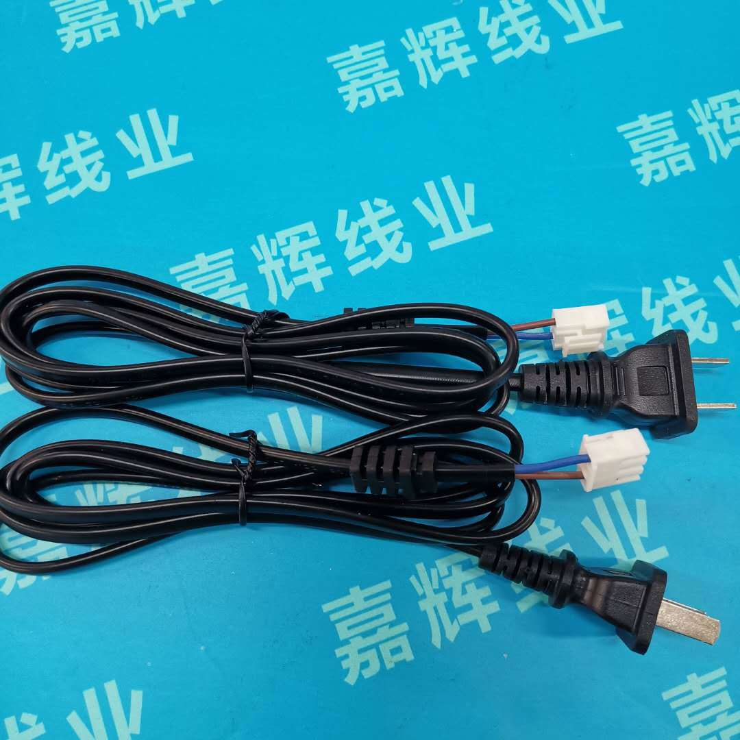 美标1.5米2芯2*0.5平方美式 插头VH3.96-3P台灯杀菌灯电源线现货