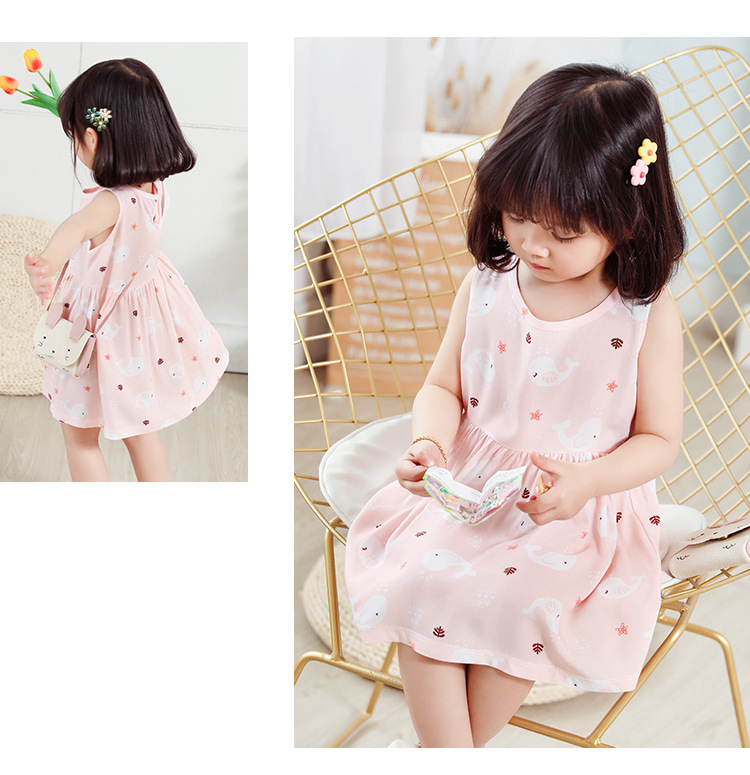 Fashion Cartoon Heart Shape Flower Cotton Silk Girls Dresses display picture 3