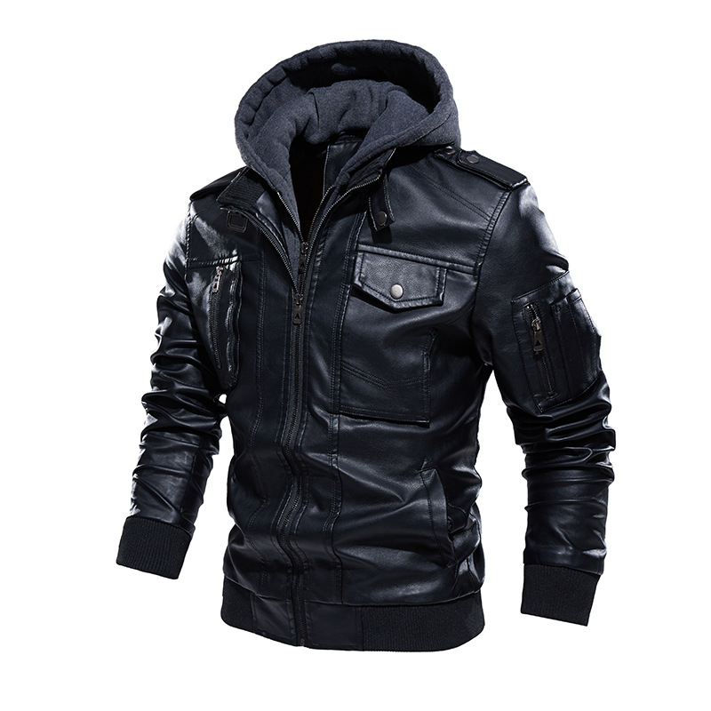 Men's Clothing washed leather jacket leather jacket_voghion.com