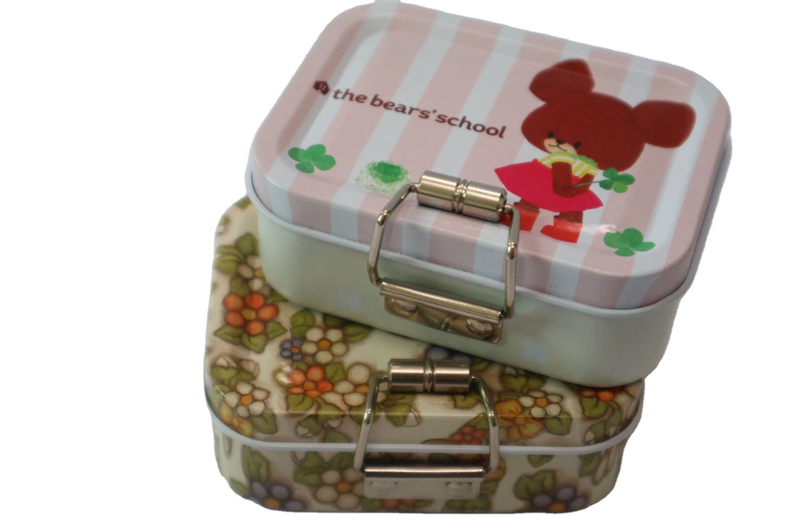 厂家定制双层小方罐 两层方形铁罐 马口铁盲盒包装铁盒