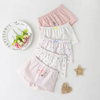 2020 Spring new pattern children Underwear Cartoon printing Combed baby Underwear girl Boxer Manufactor Direct selling