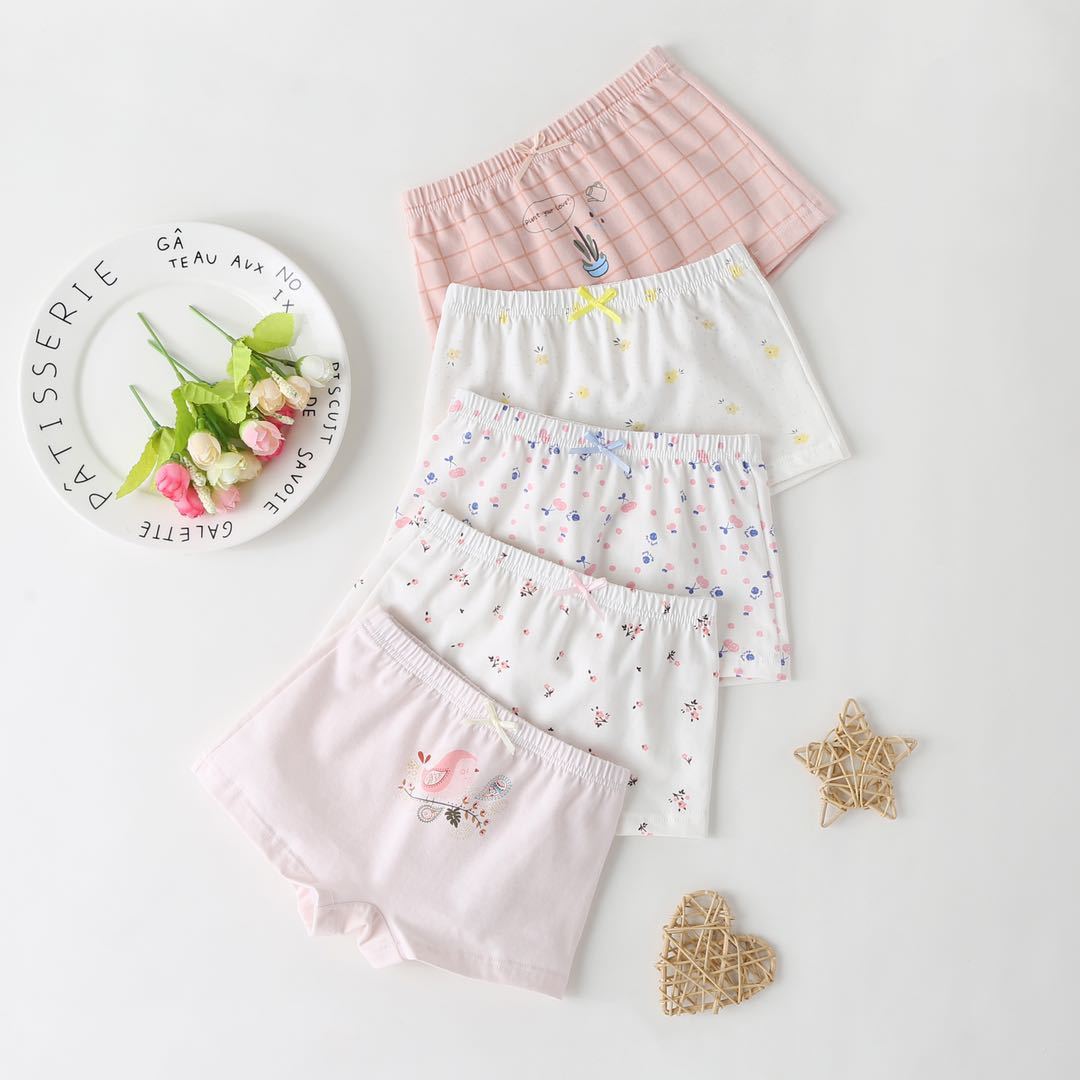 2020 Spring new pattern children Underwear Cartoon printing Combed baby Underwear girl Boxer Manufactor Direct selling