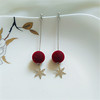 Cute universal earrings, pendant, with snowflakes